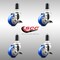 Service Caster 3.5 Inch 316SS Blue Poly Swivel 1-1/4 Inch Expanding Stem Caster Set Brake SCC SS316EX20S3514-PPUB-BLUE-TLB-114-4 - alternate 2